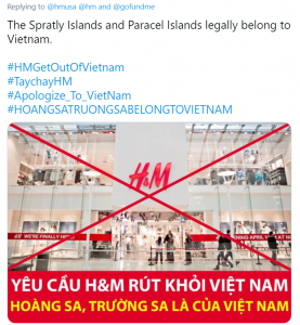H&M faces boycott in Vietnam over nine-dash line 1 HM1